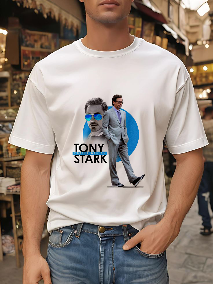 Tony Stark Shirt (white theme)