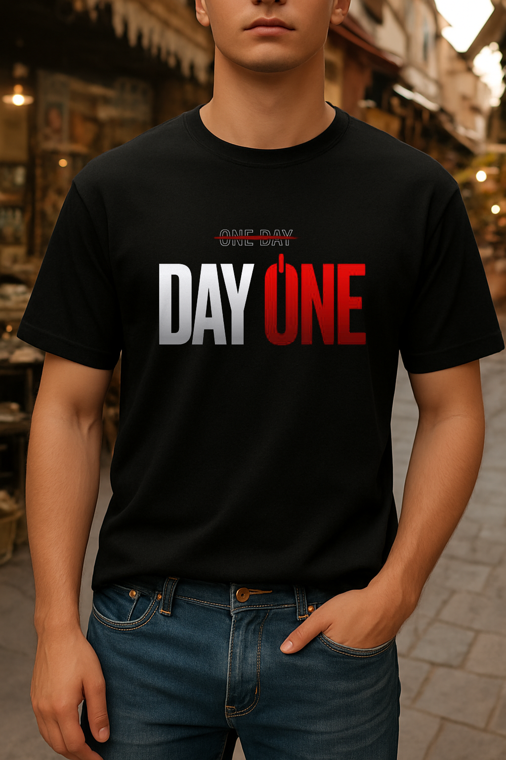 Day One Street Wear Black shirt (Black Theem)