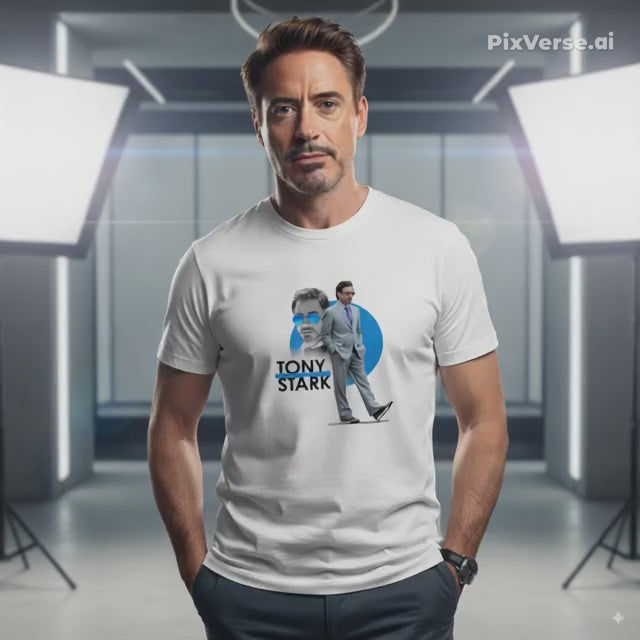 Tony Stark Shirt (white theme)