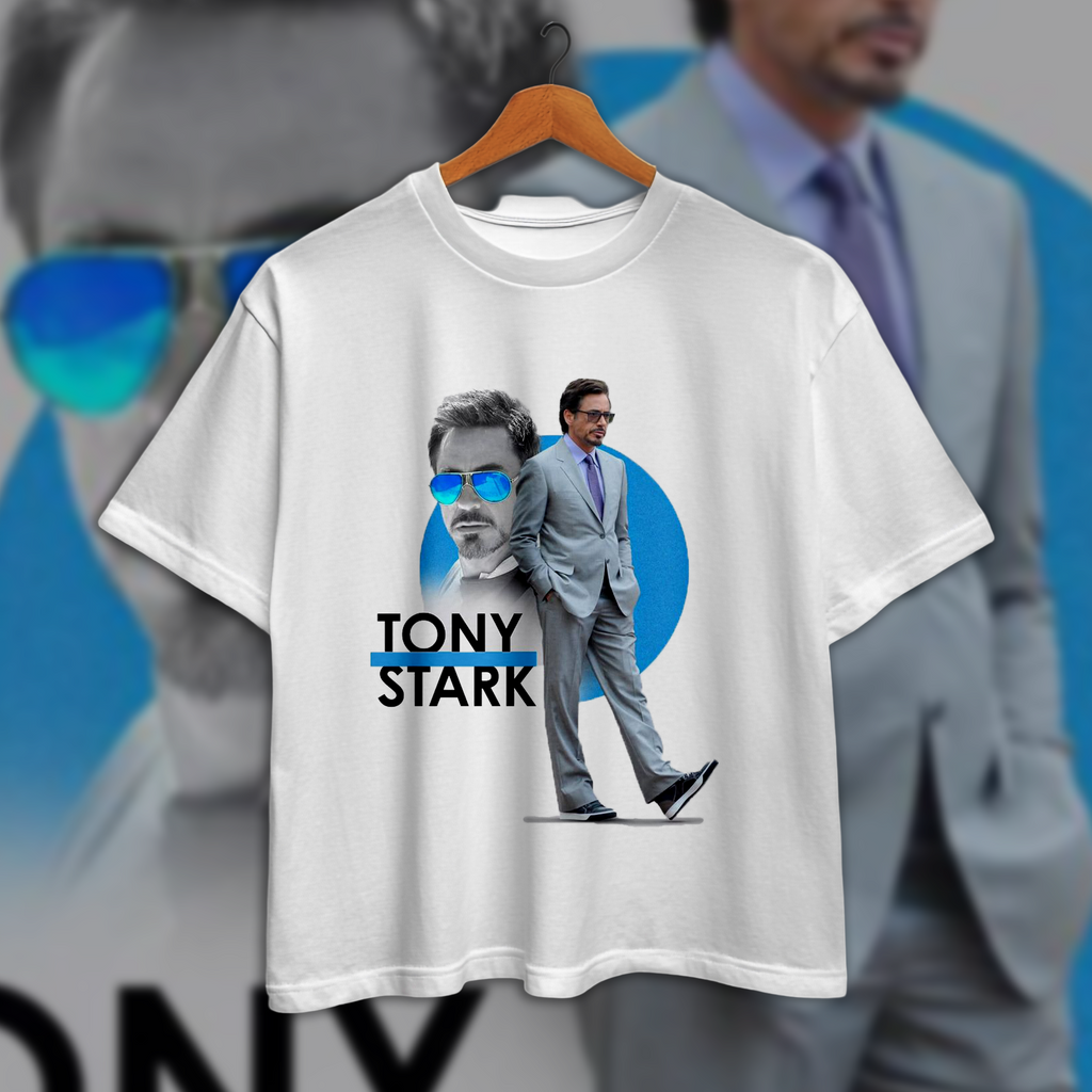 Tony Stark Shirt (white theme)